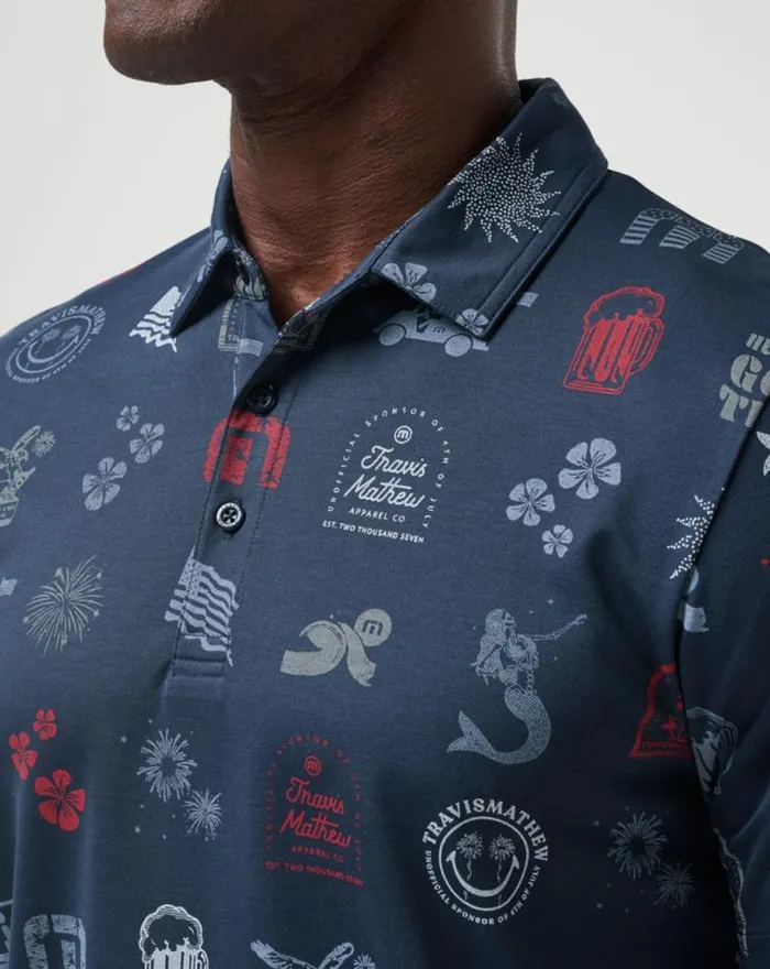 Men JULYIN POLO Total Eclipse TravisMathew Polos