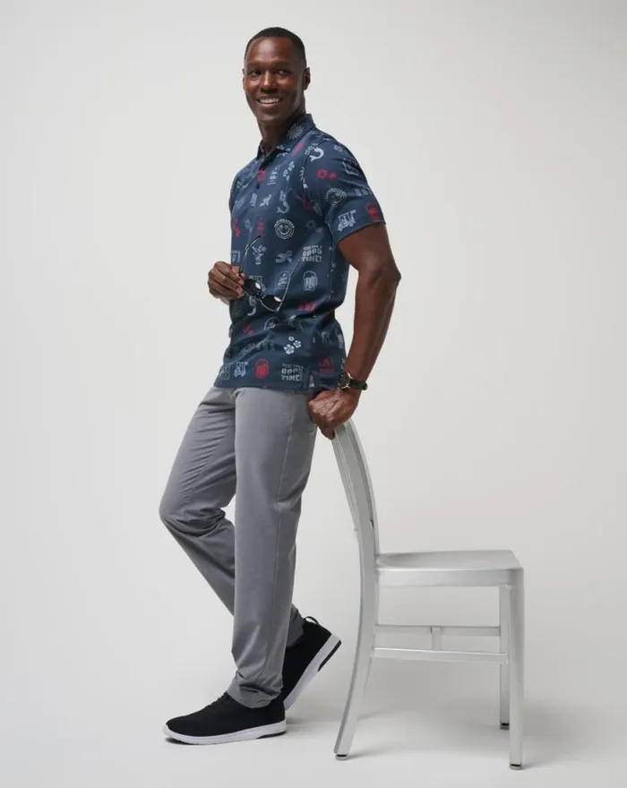 Men JULYIN POLO Total Eclipse TravisMathew Polos