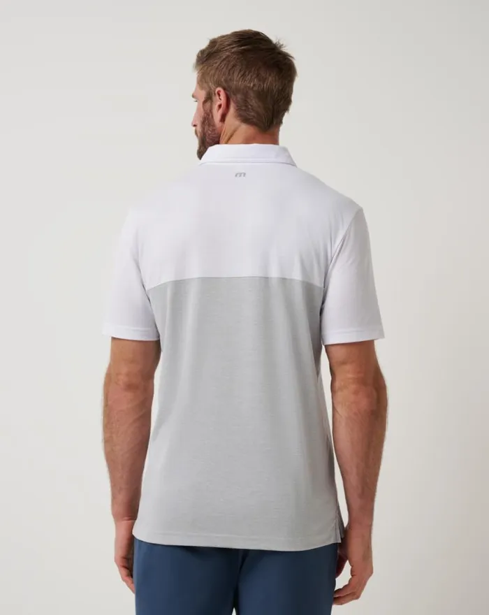 Men KANSAS CITY ROYALS HOME RUN LEADER POLO Whiteheather Grey TravisMathew Polos
