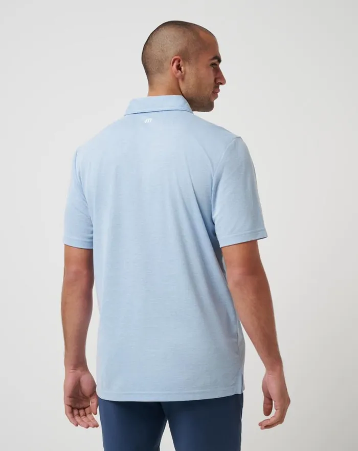 Men KANSAS CITY ROYALS PLAYOFF PITCH POLO Heather Blue TravisMathew Polos