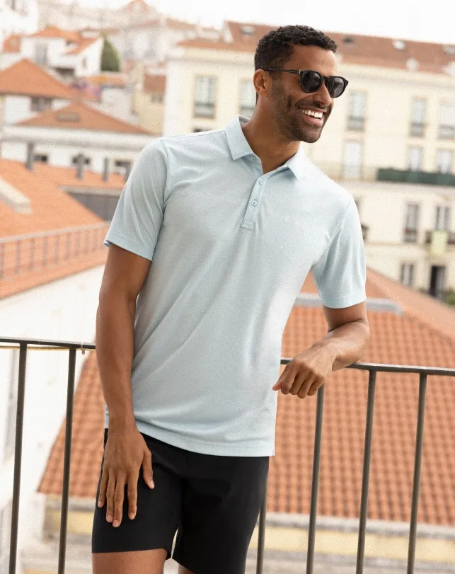 Men LAKE BREEZE POLO Cory Blue TravisMathew Polos