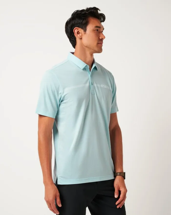 Men LAKE BREEZE POLO Cory Blue TravisMathew Polos