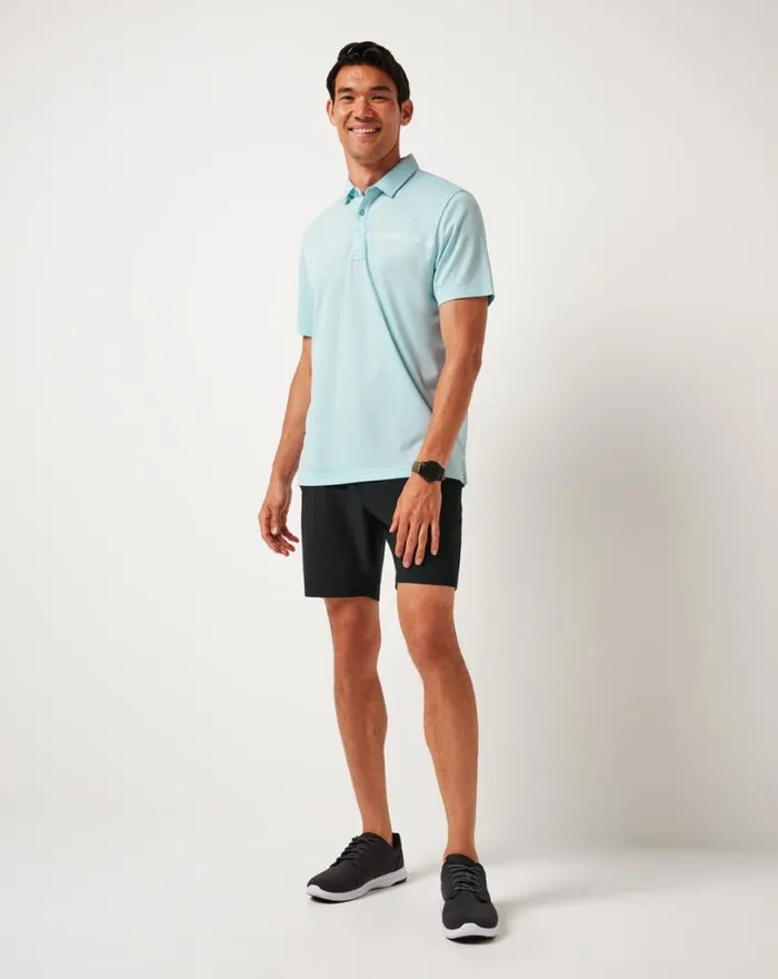 Men LAKE BREEZE POLO Cory Blue TravisMathew Polos