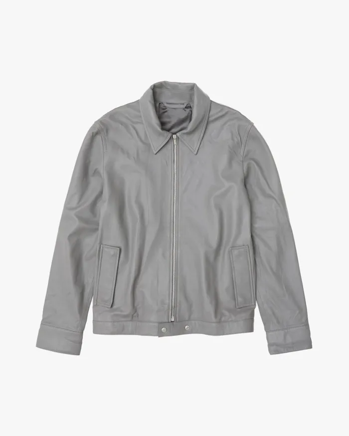 Men Leather Zip Jacket Sartorial Steel Helmut Lang Jackets