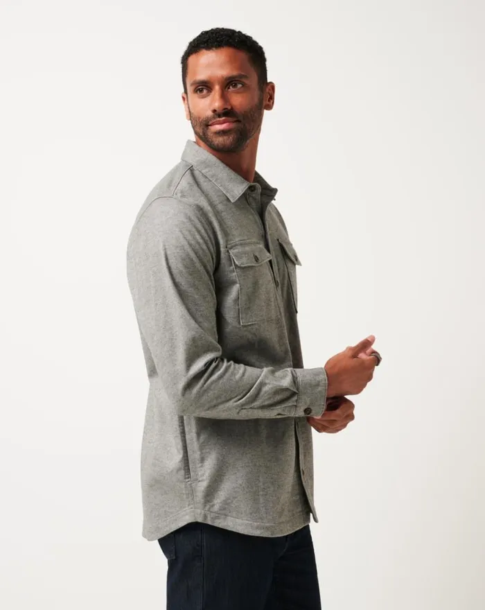 Men LIFESTYLE SHIFT SHIRT JACKET Heather Grey TravisMathew ButtonUps