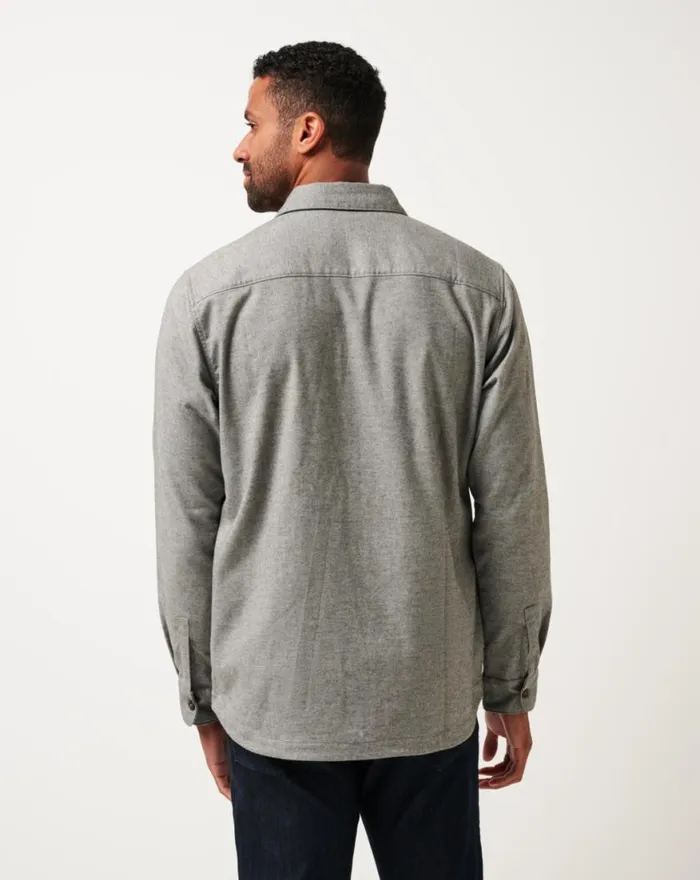 Men LIFESTYLE SHIFT SHIRT JACKET Heather Grey TravisMathew ButtonUps