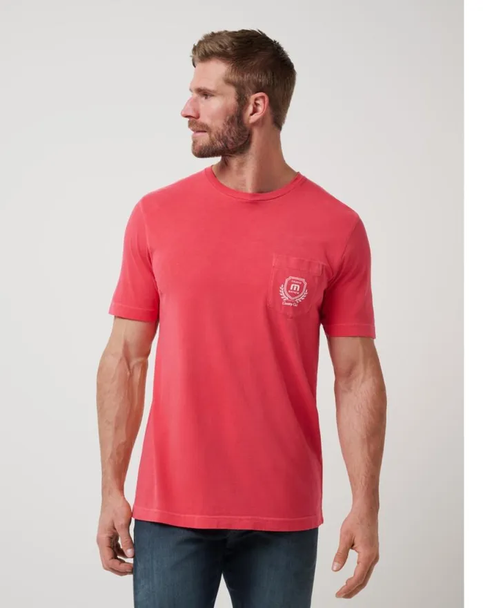 Men LOCAL FAVORITE 20 TEE Red TravisMathew Tees