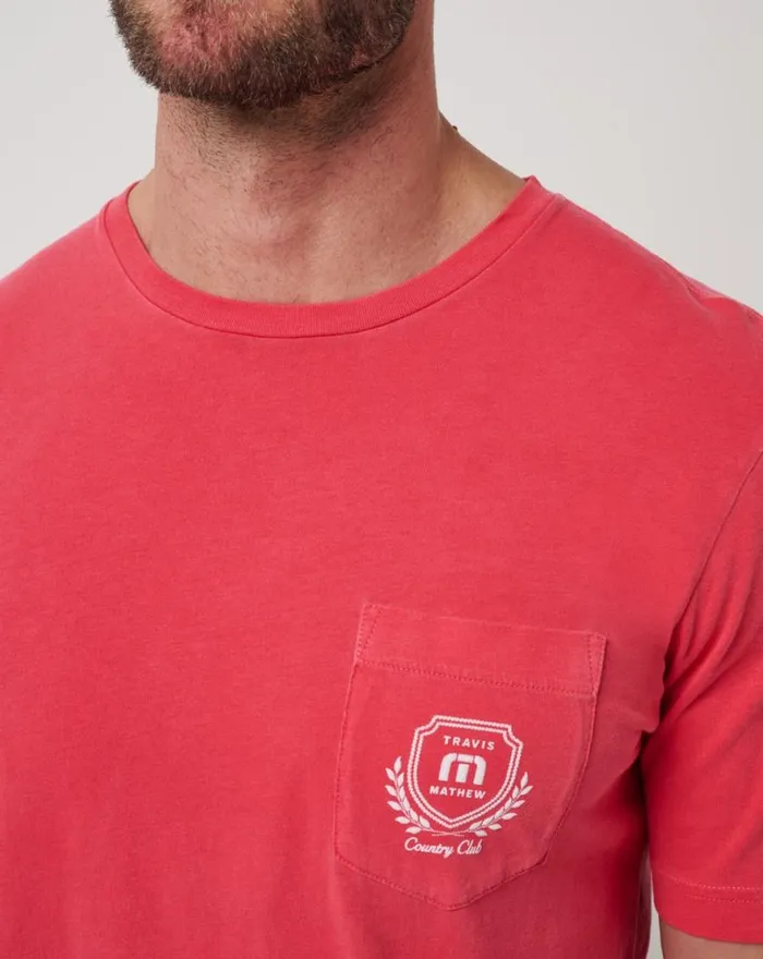 Men LOCAL FAVORITE 20 TEE Red TravisMathew Tees