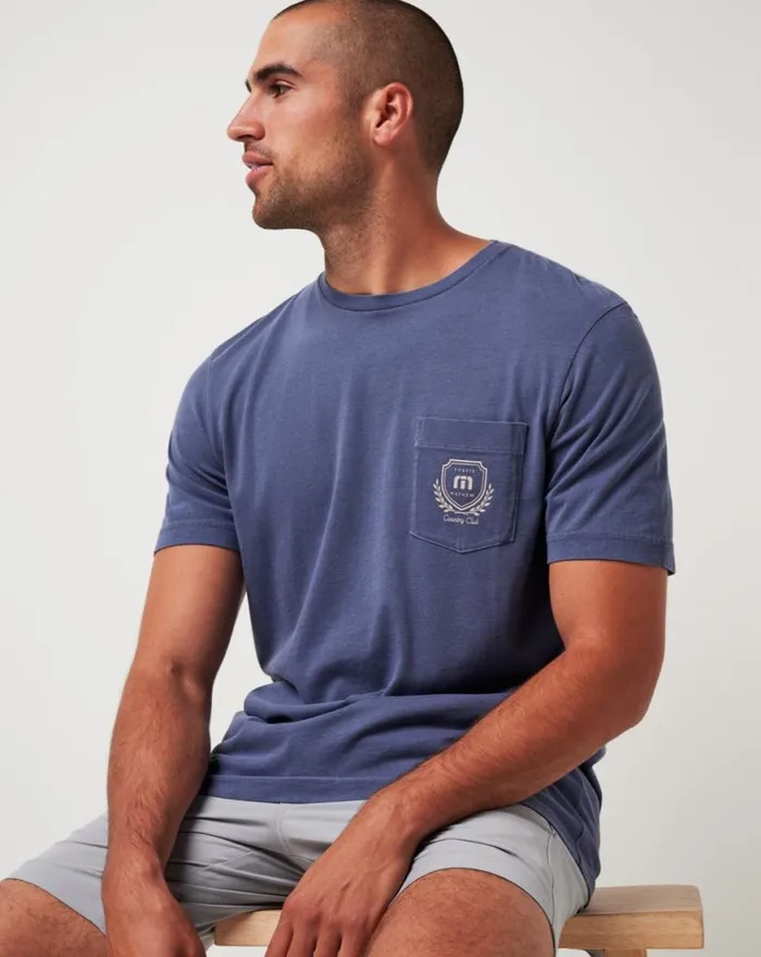 Men LOCAL FAVORITE TEE Vintage Indigo TravisMathew Tees