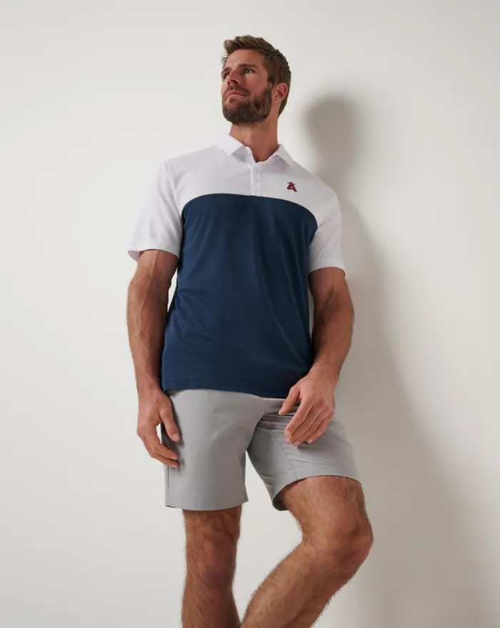 Men LOS ANGELES ANGELS HOME RUN LEADER POLO Whitenavy TravisMathew Polos