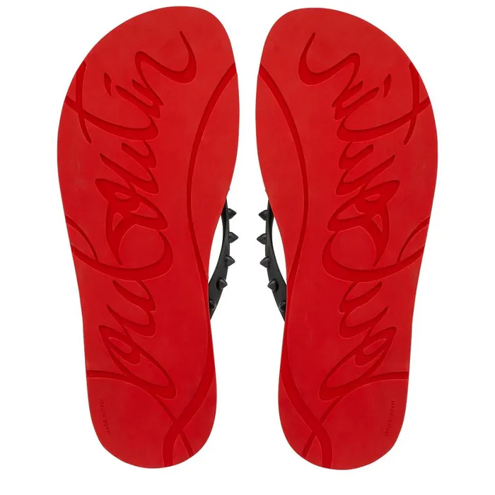 Men Loubi Flip Man Flipflops 8211 Rubber 8211 Black Black Christian Louboutin Sandals and Espadrilles