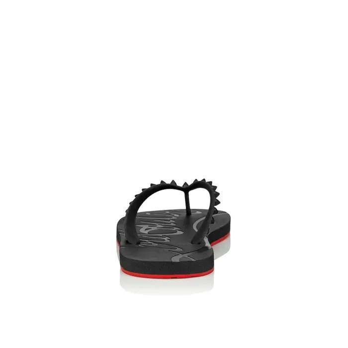 Men Loubi Flip Man Flipflops 8211 Rubber 8211 Black Black Christian Louboutin Sandals and Espadrilles