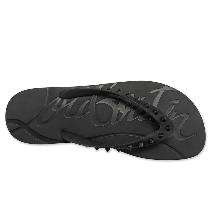 Men Loubi Flip Man Flipflops 8211 Rubber 8211 Black Black Christian Louboutin Sandals and Espadrilles