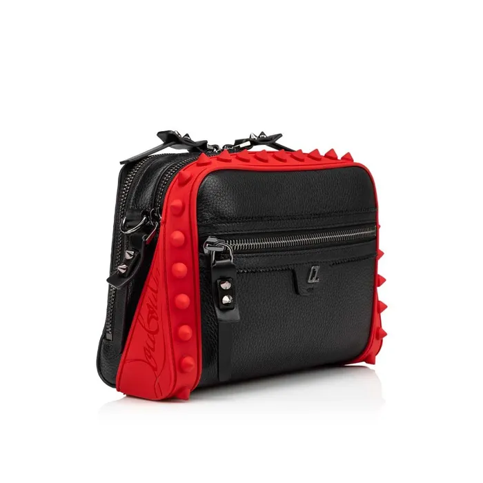 Men Loubitown Crossbody Bag 8211 Calf Leather And Rubber 8211 Black Black Christian Louboutin Crossbody Bags