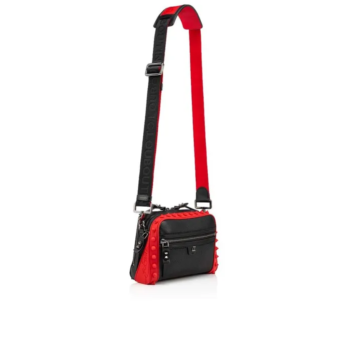 Men Loubitown Crossbody Bag 8211 Calf Leather And Rubber 8211 Black Black Christian Louboutin Crossbody Bags
