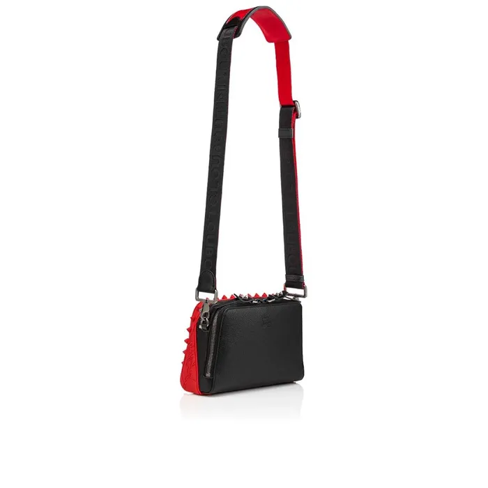 Men Loubitown Crossbody Bag 8211 Calf Leather And Rubber 8211 Black Black Christian Louboutin Crossbody Bags