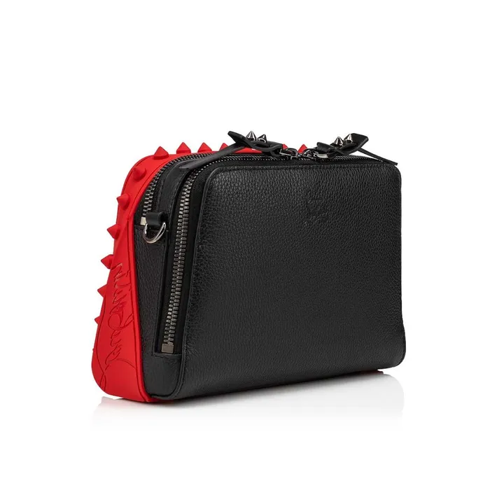 Men Loubitown Crossbody Bag 8211 Calf Leather And Rubber 8211 Black Black Christian Louboutin Crossbody Bags