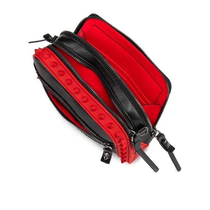 Men Loubitown Crossbody Bag 8211 Calf Leather And Rubber 8211 Black Black Christian Louboutin Crossbody Bags