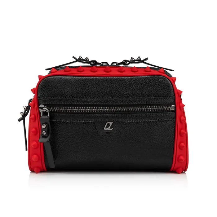 Men Loubitown Crossbody Bag 8211 Calf Leather And Rubber 8211 Black Black Christian Louboutin Crossbody Bags