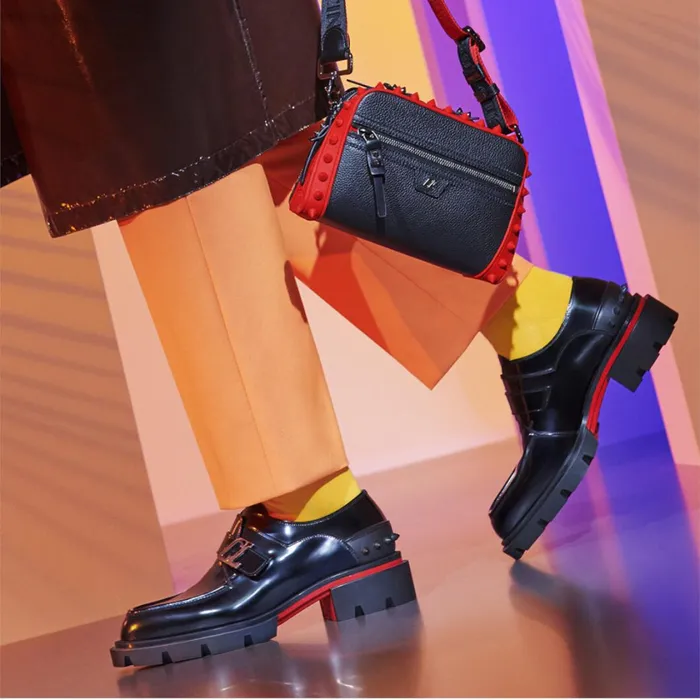 Men Loubitown Crossbody Bag 8211 Calf Leather And Rubber 8211 Black Black Christian Louboutin Crossbody Bags