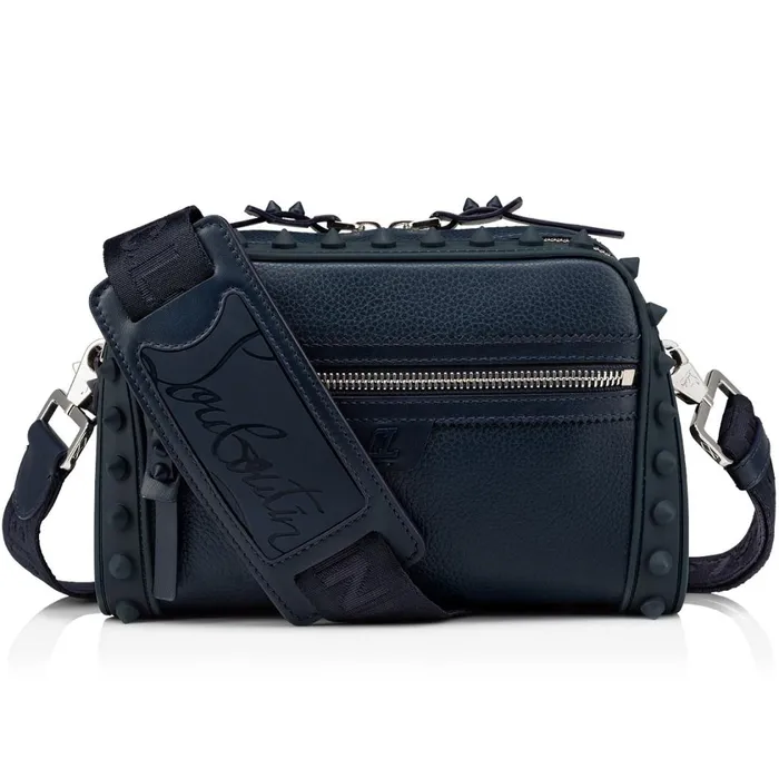 Men Loubitown Crossbody Bag 8211 Grained Calf Leather And Fabric 8211 Marine Blue Christian Louboutin Crossbody Bags Men Loubitown Crossbody Bag 8211 Grained Calf Leather And Fabric 8211 Marine Blue Christian Louboutin Crossbody Bags