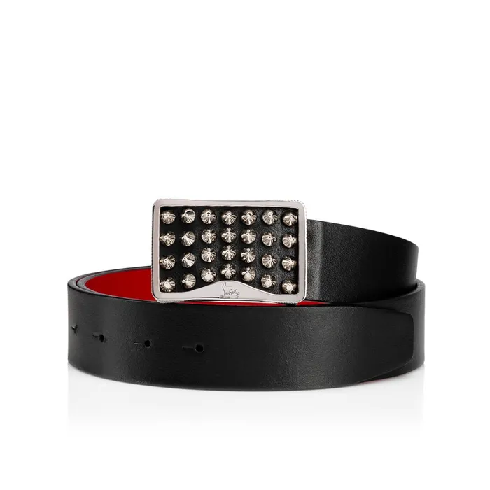 Men Louis Belt Belt 8211 Calf Leather And Spikes 8211 Black Black Christian Louboutin Belts Men Louis Belt Belt 8211 Calf Leather And Spikes 8211 Black Black Christian Louboutin Belts