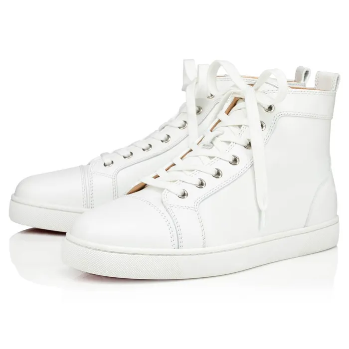 Men Louis Hightop Sneakers 8211 Calf Leather 8211 White White Christian Louboutin High Top Sneakers Men Louis Hightop Sneakers 8211 Calf Leather 8211 White White Christian Louboutin High Top Sneakers
