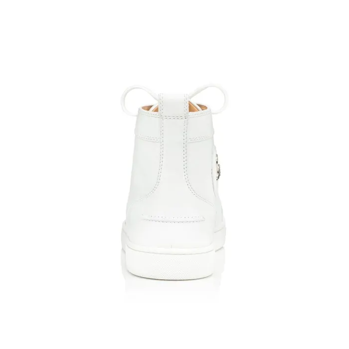 Men Louis Hightop Sneakers 8211 Calf Leather 8211 White White Christian Louboutin High Top Sneakers