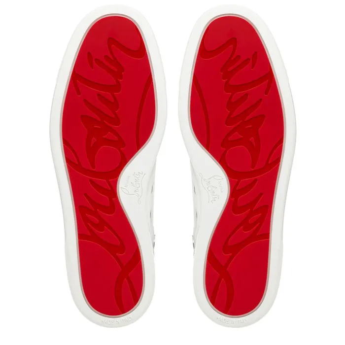 Men Louis Hightop Sneakers 8211 Calf Leather 8211 White White Christian Louboutin High Top Sneakers