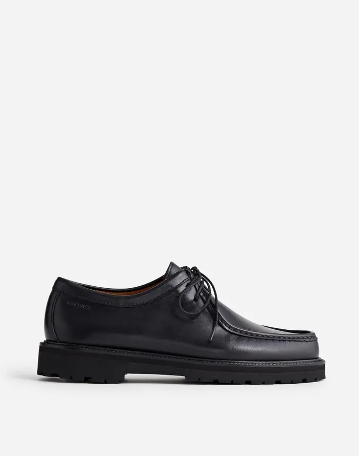 Men Madewell X GHBASS Wallace Leather Moc Black Madewell Dress Shoes and Loafers