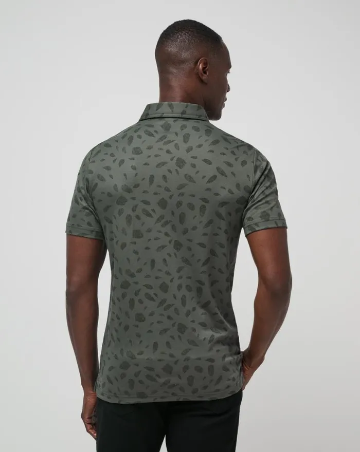 Men MAGMA MELT POLO Dark Olive TravisMathew Polos