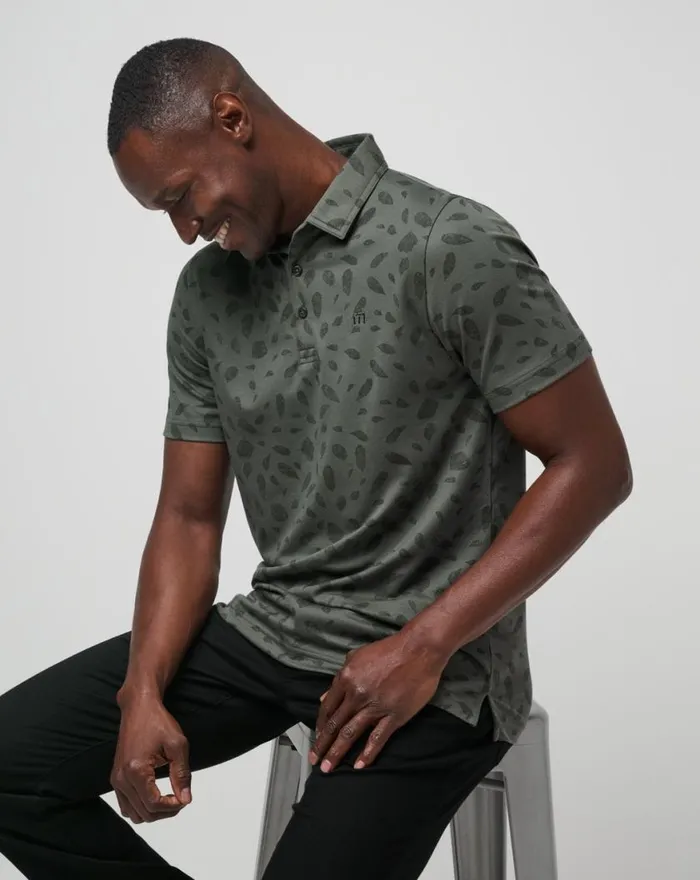 Men MAGMA MELT POLO Dark Olive TravisMathew Polos