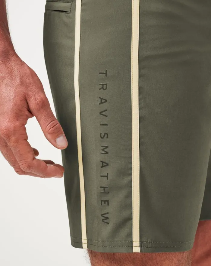 Men MAKING IT REEF BOARDSHORT Dark Olive TravisMathew Shorts