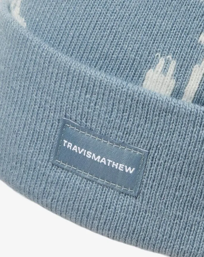 Men MAPES BEANIE Dusty Blue TravisMathew Beanies