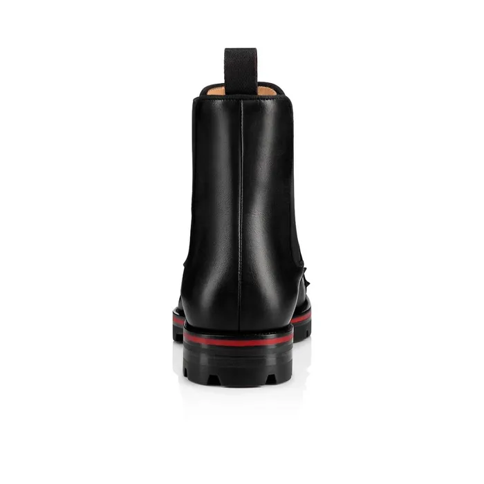 Men Melon Spikes Boots 8211 Calf Leather 8211 Black Black Christian Louboutin Ankle Boots