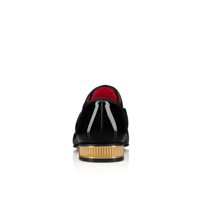 Men Met Greggo Laceup Shoes 8211 Patent Calf 8211 Black Black Christian Louboutin Buckles and Laceups