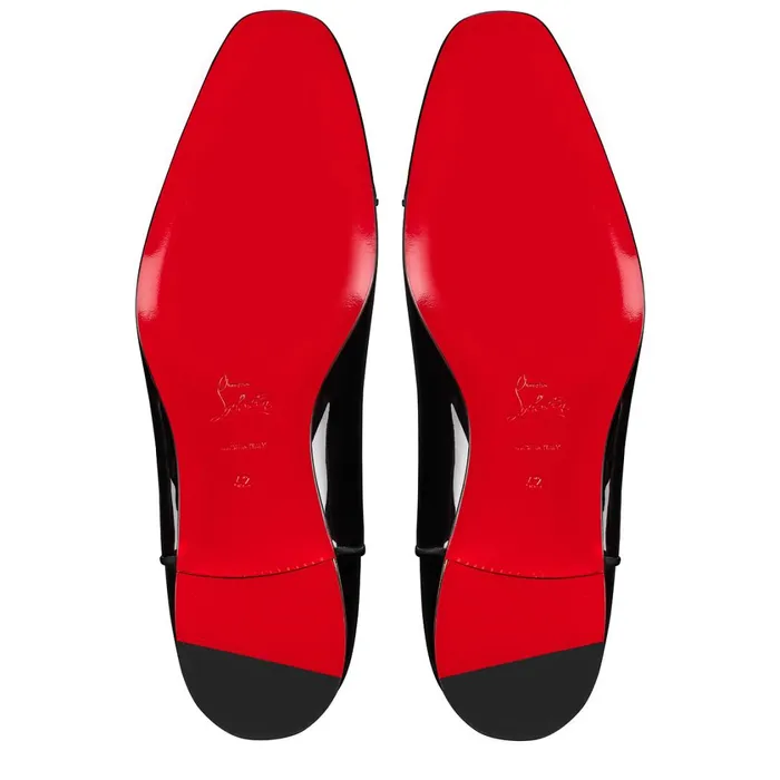 Men Met Greggo Laceup Shoes 8211 Patent Calf 8211 Black Black Christian Louboutin Buckles and Laceups