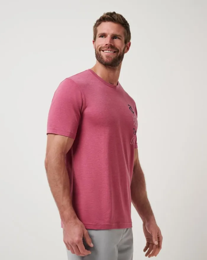 Men MINNESOTA TWINS SUNSET SLAM 20 TEE Heather Red TravisMathew Tees