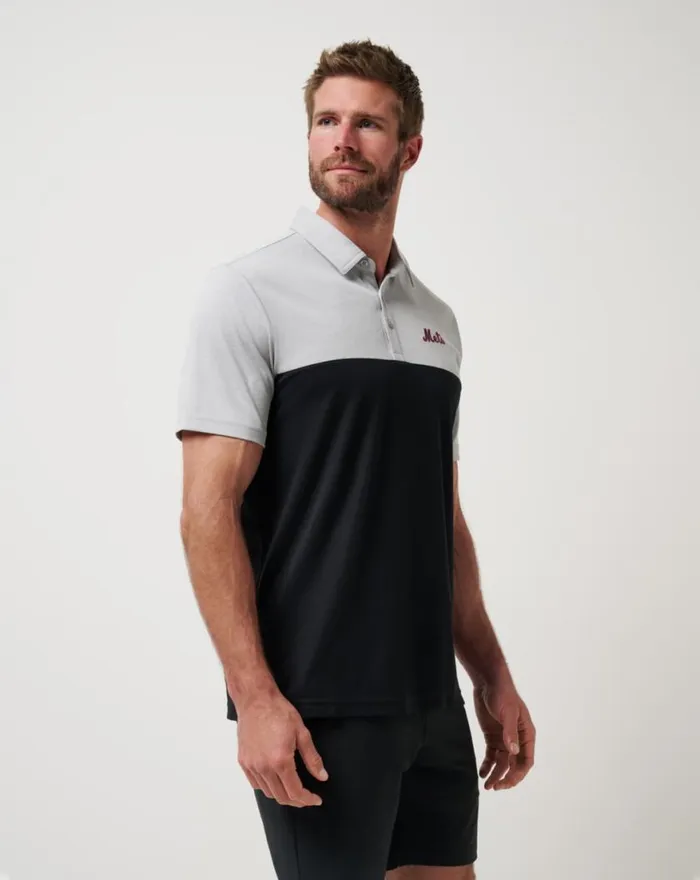 Men NEW YORK METS HOME RUN LEADER POLO Heather Greyblack TravisMathew Polos