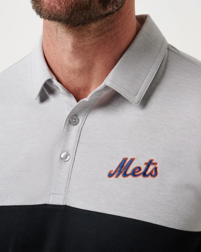 Men NEW YORK METS HOME RUN LEADER POLO Heather Greyblack TravisMathew Polos