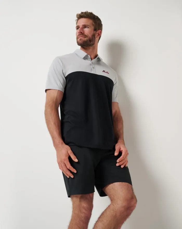 Men NEW YORK METS HOME RUN LEADER POLO Heather Greyblack TravisMathew Polos