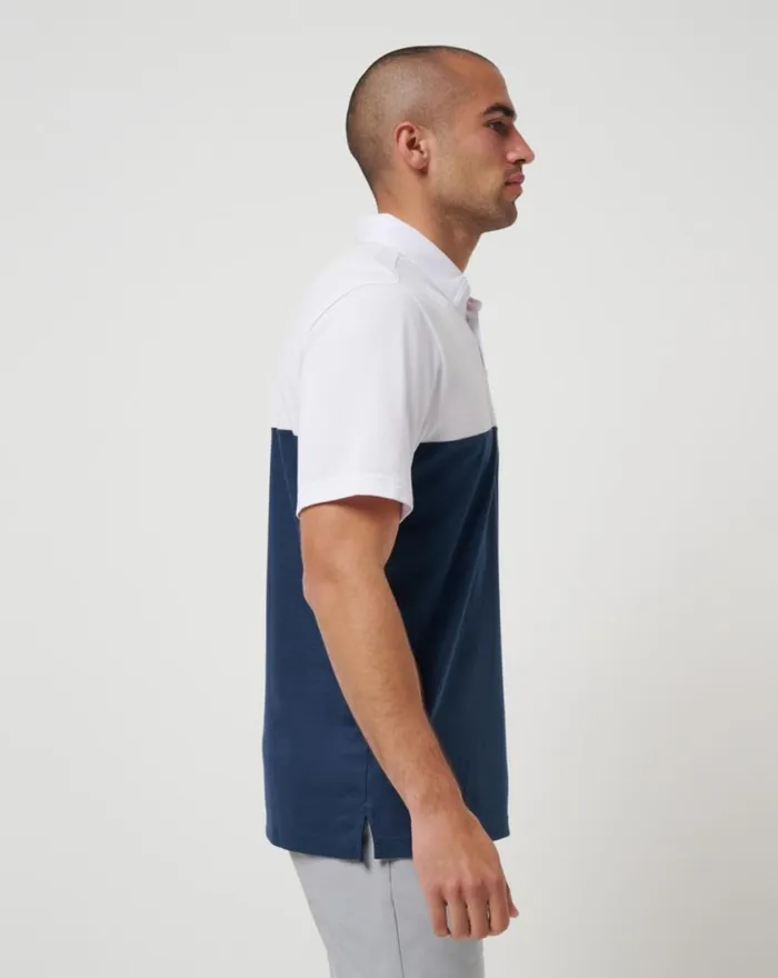 Men NEW YORK YANKEES HOME RUN LEADER POLO Whitenavy TravisMathew Polos