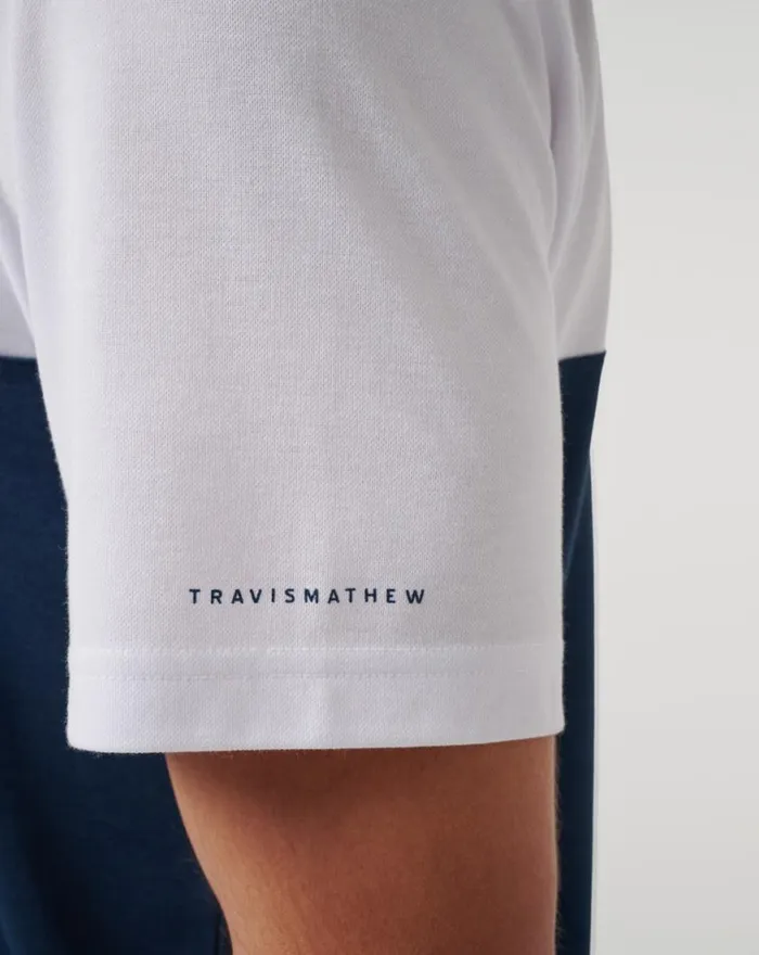 Men NEW YORK YANKEES HOME RUN LEADER POLO Whitenavy TravisMathew Polos