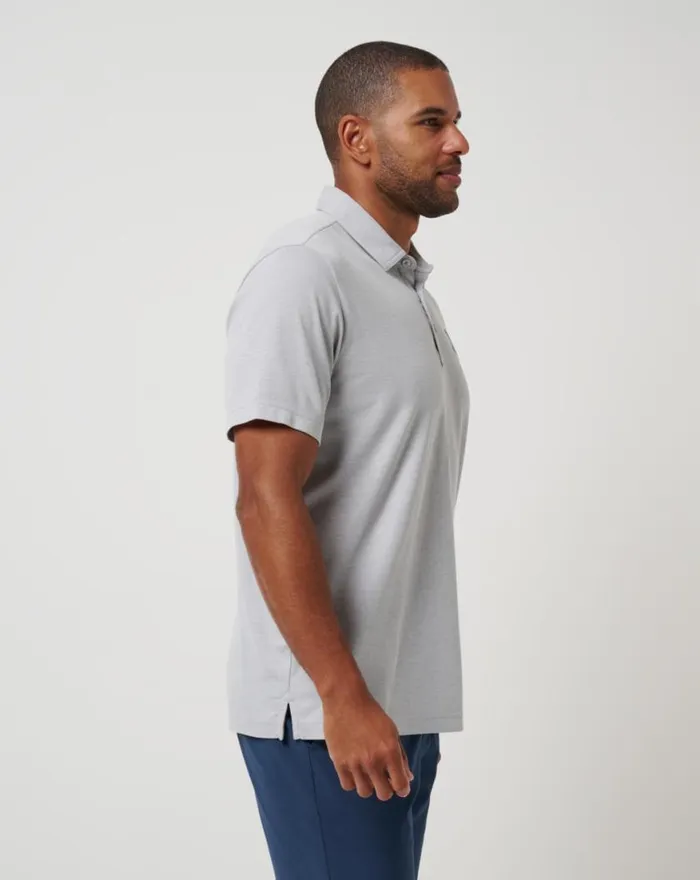 Men NEW YORK YANKEES PLAYOFF PITCH POLO Heather Grey TravisMathew Polos