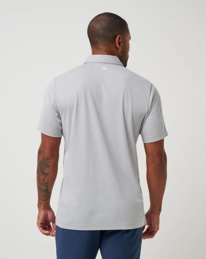 Men NEW YORK YANKEES PLAYOFF PITCH POLO Heather Grey TravisMathew Polos