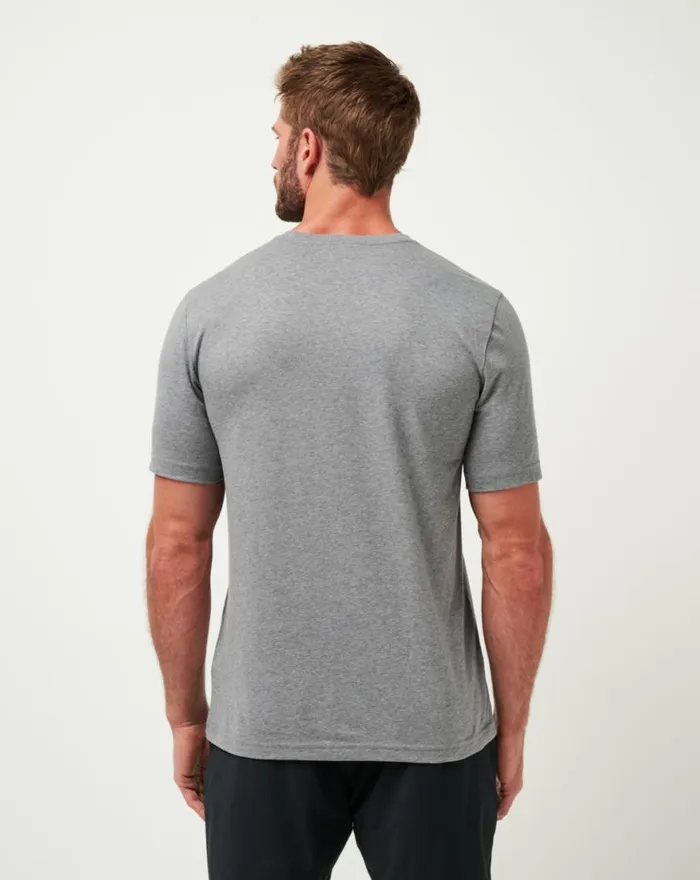 Men NEW YORK YANKEES STRIKE ONE TEE Heather Grey TravisMathew Tees