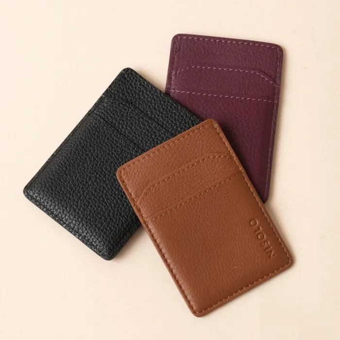 Men Nisolo Bags and Wallets Nico Card Case Wallet Caramel