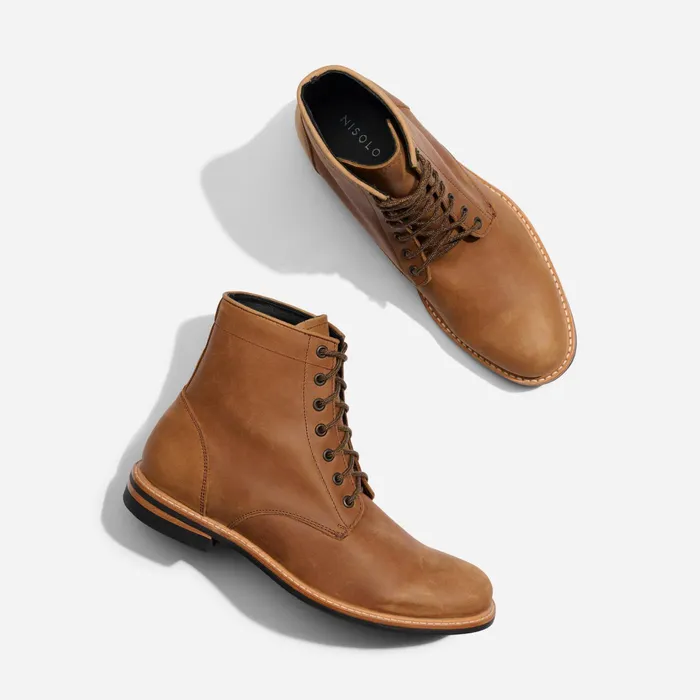 Men Nisolo Boots AllWeather Andres Boot Tobacco