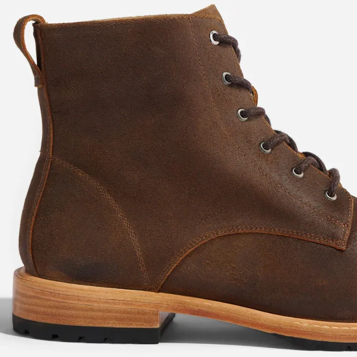 Men Nisolo Boots Martin AllWeather Boot Waxed Brown