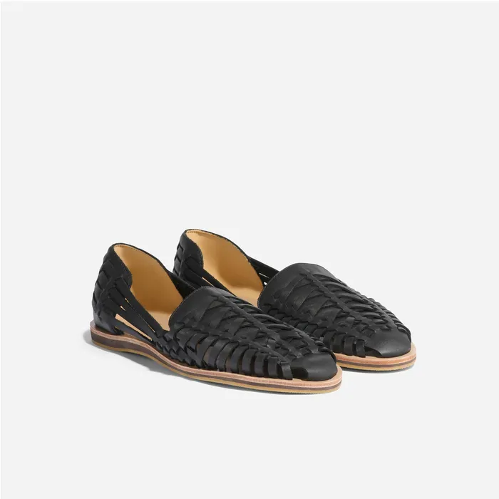 Men Nisolo Sandals and Slip Ons Huarache Sandal Black